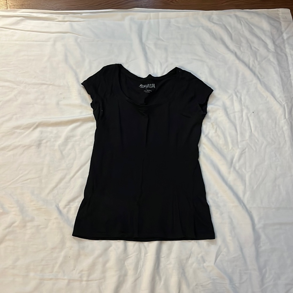 Plain black top light material